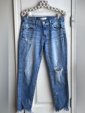 MOUSSY VINTAGE Glendele Distressed Skinny Jeans Indigo Blue Wash Size 28
